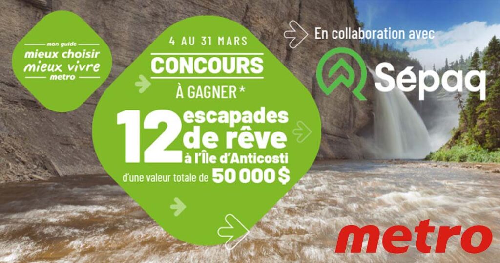 Concours Metro et Sépaq Repérez le vert