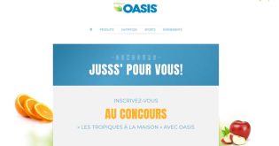 Concours Oasis Les Tropiques à la maison Jusss' pour vous