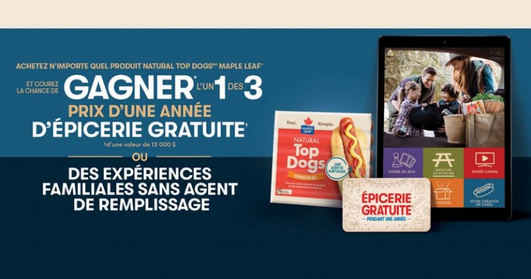 Concours Top Dogs Maple Leaf Épicerie gratuite