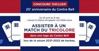 Concours Rona Assister à un match du tricolore