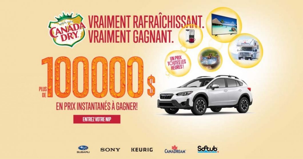 Concours Canada Dry Vraiment rafraîchissement. Vraiment gagnant.