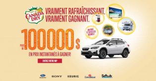 Concours Canada Dry Vraiment rafraîchissement. Vraiment gagnant.