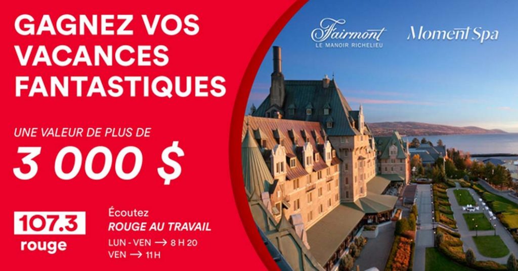 Concours Vos vacances fantastiques de Rouge FM