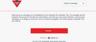 Concours Enquête sur la satisfaction de la clientèle de Canadian Tire