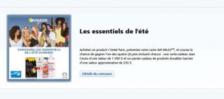 Concours Jean Coutu Les essentiels de l’été Garnier