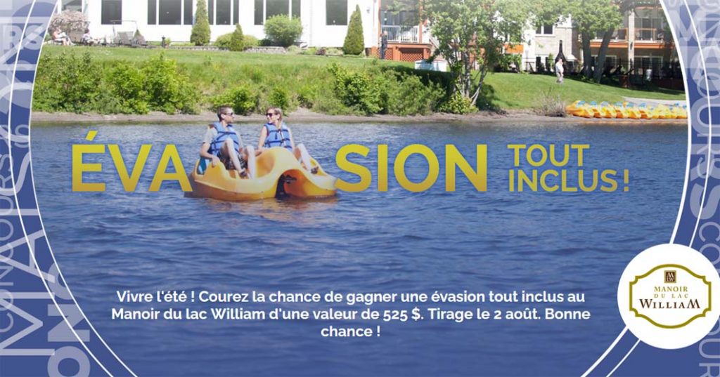 Concours SB Privilèges Gagnez un forfait Évasion tout inclus au Manoir du lac William