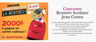 Concours Jean Coutu Trouvez tout pour la rentrée