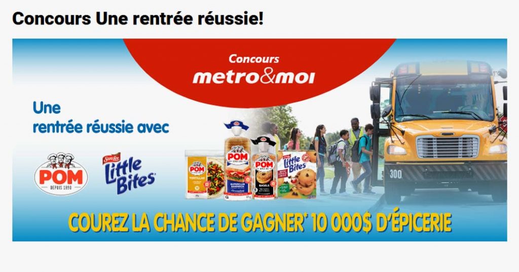 Concours Metro, Une rentrée réussie avec POM et Little Bites!