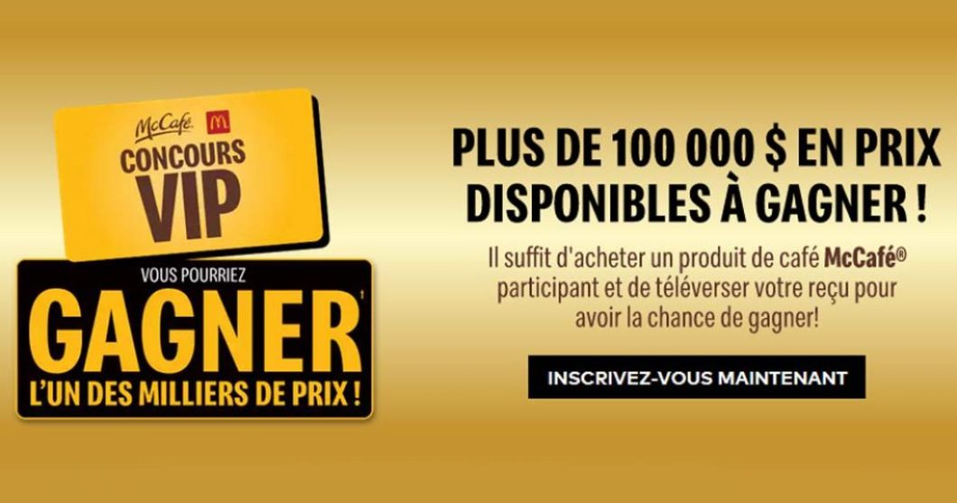 Concours Keurig VIP de McCafé