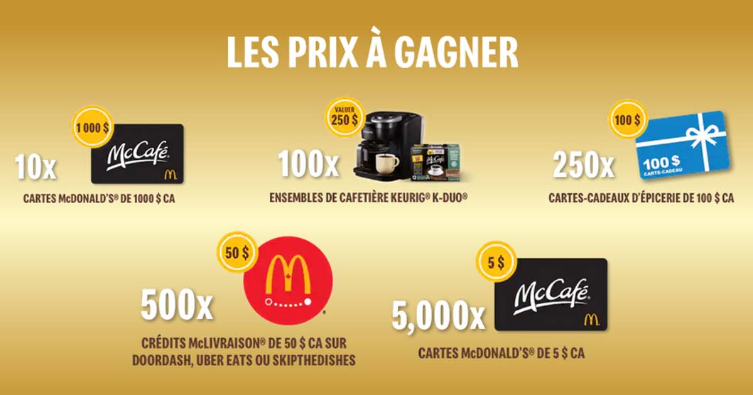 Concours Keurig VIP de McCafé