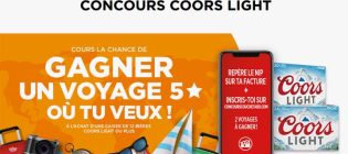 Concours Couche-Tard Pars en voyage grâce à Coors Light