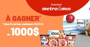 Concours Metro et IÖGO Gâtez la famille avec des collations savoureuses