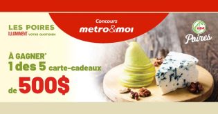 Concours Metro Les poires illuminent votre quotidien