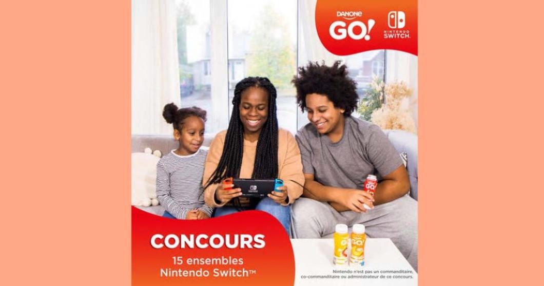 Concours Danone GO et Nintendo Switch