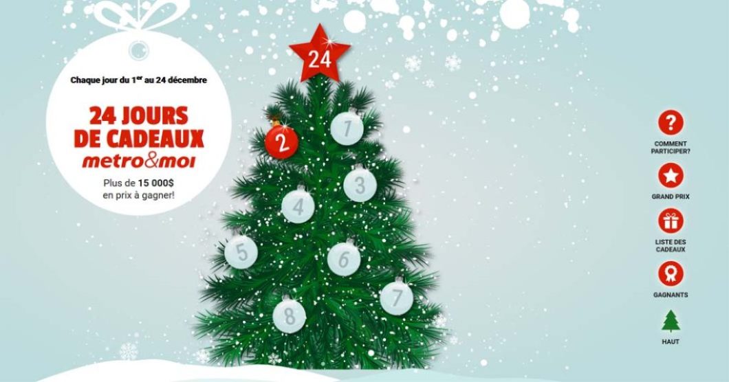 Concours 24 jours de cadeaux metro&moi