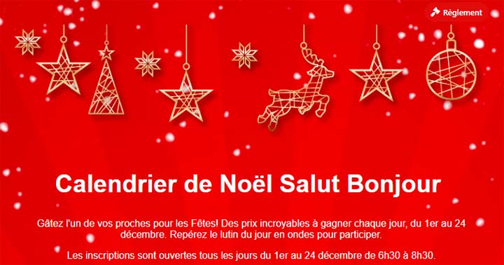 Concours Calendrier de Noël Salut Bonjour