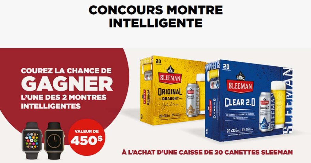 Concours Couche-Tard et Sleeman Montre intelligente