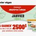 Concours Metro Janvier végan