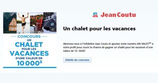 Concours Jean Coutu Un chalet pour les vacances