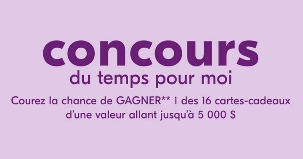 Concours Pharmaprix Du temps pour moi