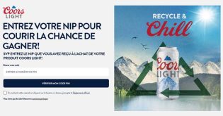 Concours Coors Light Recycle et prends ça chill