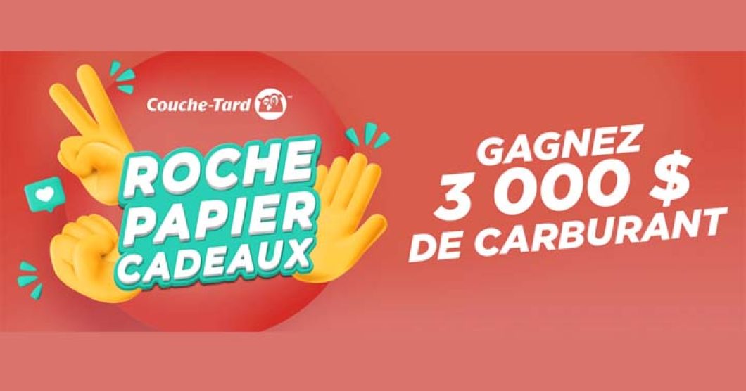 Concours Couche-Tard Essence Roche Papier Cadeaux