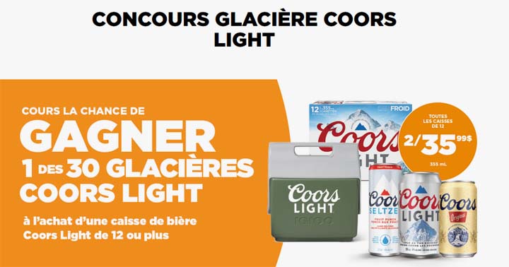 Concours Couche-Tard Glacière Coors Light