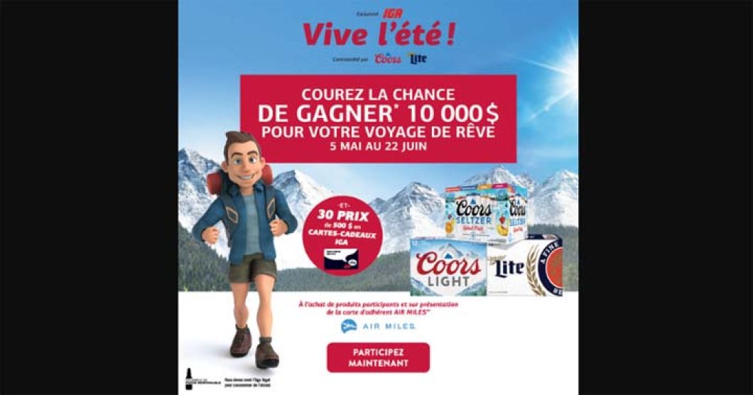 Concours IGA Vive l'été avec Coors et Miller Lite