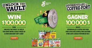 Concours General Mills Déverrouiller le coffre-fort