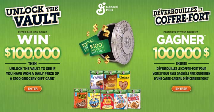 Concours General Mills Déverrouiller le coffre-fort