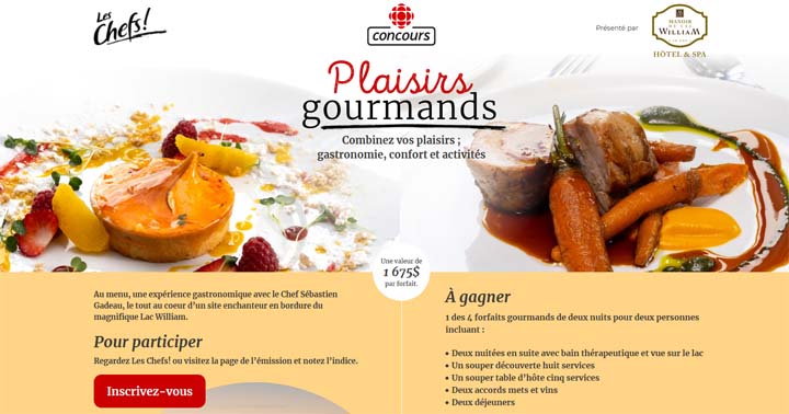 Concours Les Chefs! Plaisirs gourmands de Radio-Canada