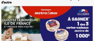 Concours Metro Goûtez le bonheur Île de France et presque rien d’autres