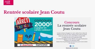 Concours La rentrée scolaire Jean Coutu Un arrêt et c’est réglé