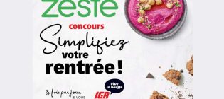 Concours Zeste Simplifiez votre rentrée