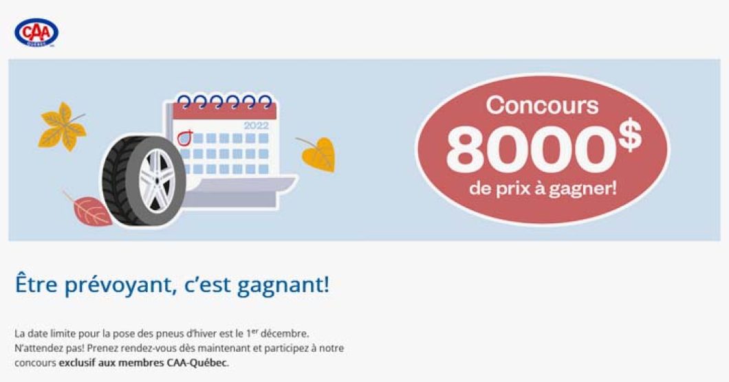 Concours CAA-Québec Être prévoyant c’est gagnant