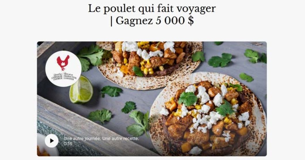 Concours Le poulet qui fait voyager