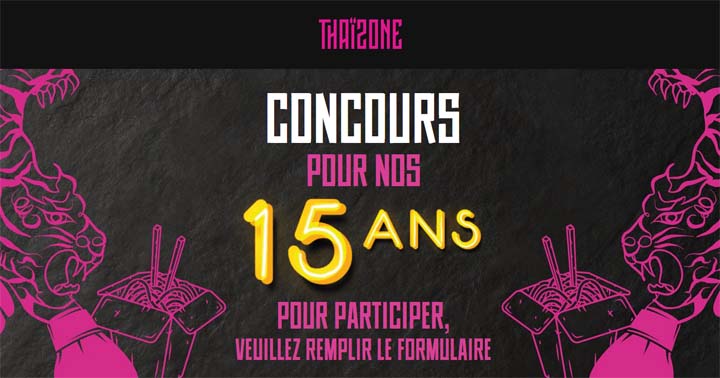 Concours 15 ans de Thaïzone