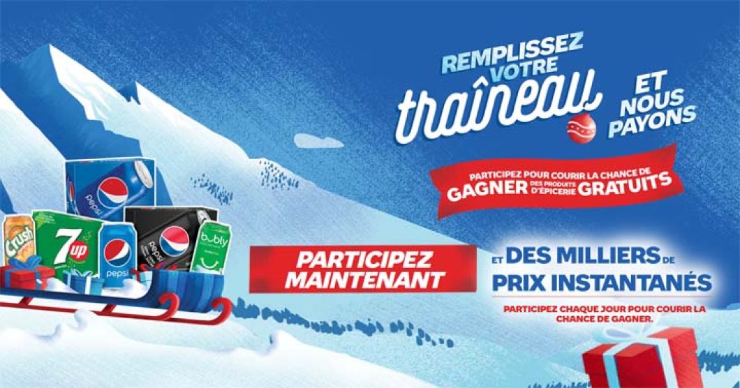 Concours Remplissez votre traîneau de Pepsi