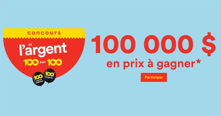 Concours Super C de l’argent 100 bon 100