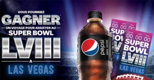 Concours Pepsi Zéro sucre Scannez et gagnez Super Bowl