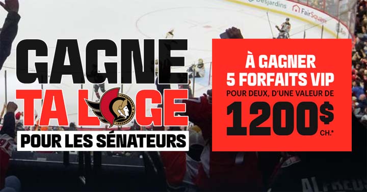 Concours TVA Sports Gagne ta loge pour les Sénateurs