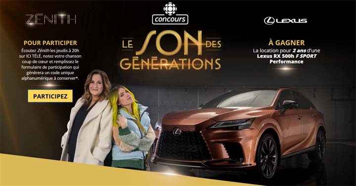 Concours Zénith Le son des générations de Radio-Canada