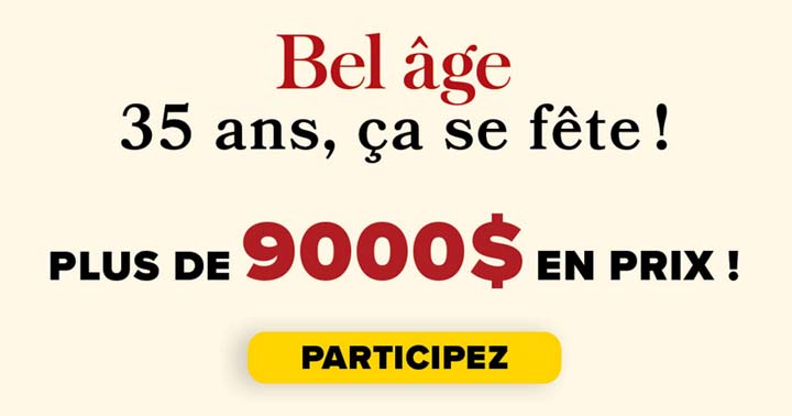 Concours Le Bel âge 35 ans ça se fête