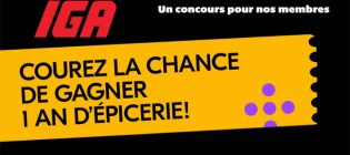 Concours IGA Scène+ Un an d'épicerie