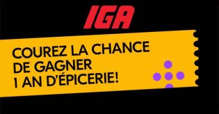 Concours IGA Scène Plus Un an d'épicerie