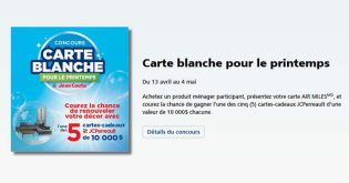 Concours Jean Coutu Carte blanche pour le printemps