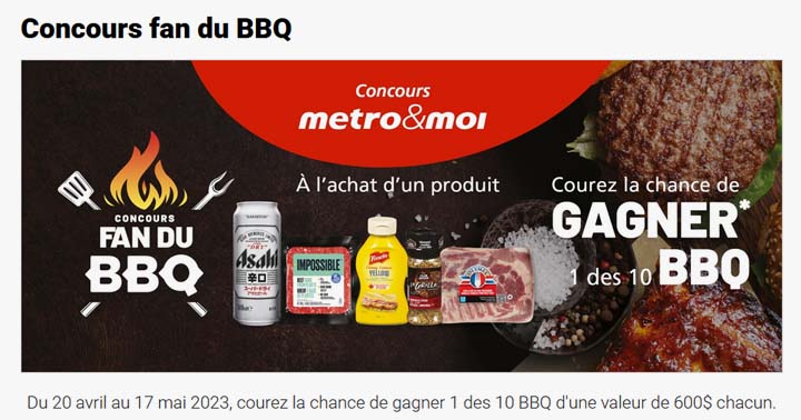 Concours Metro Fan du BBQ