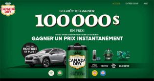 Concours Canada Dry Le goût de gagner 100 000 $