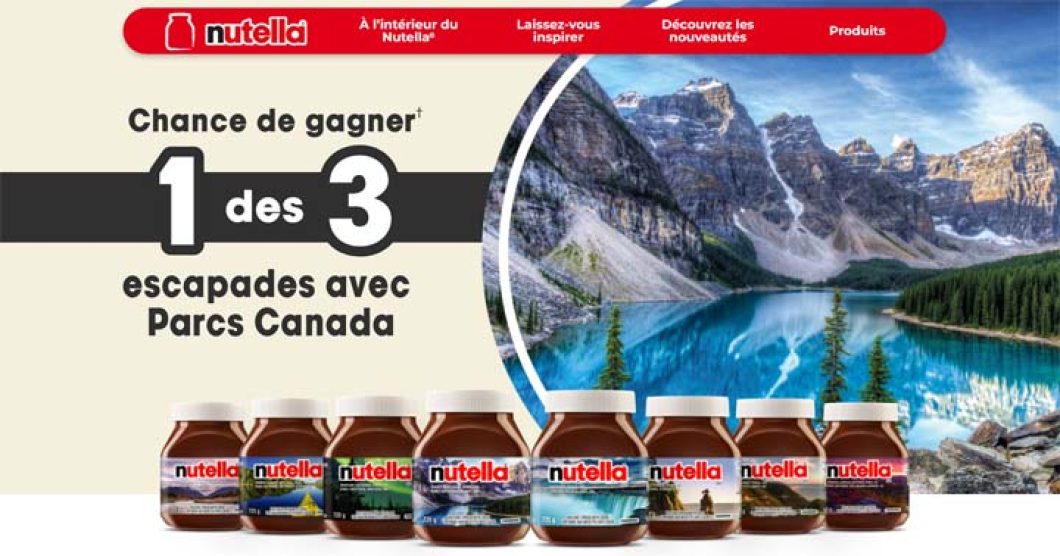 Concours Nutella Savourez la beauté du Canada