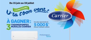 Concours Carrier V’la l’bon vent Gagner une thermopompe